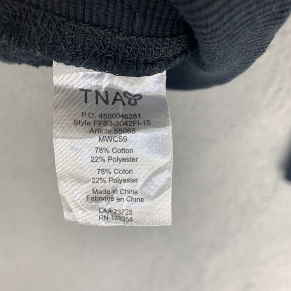 TNA Aritzia Womens Hoodie Sweatshirt Sz S Black Logo Lounge Athletic - Picture 6 of 12